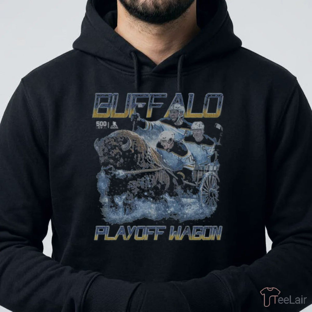 Buffalo Hockey 2026 Playoff Wagon WHT T-Shirt