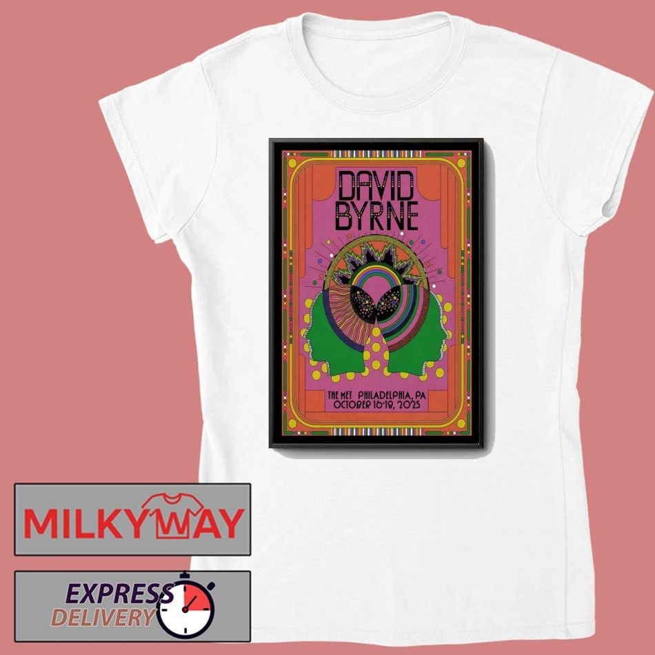 David Byrne Tour Philadelphia, PA 2025 Poster shirt