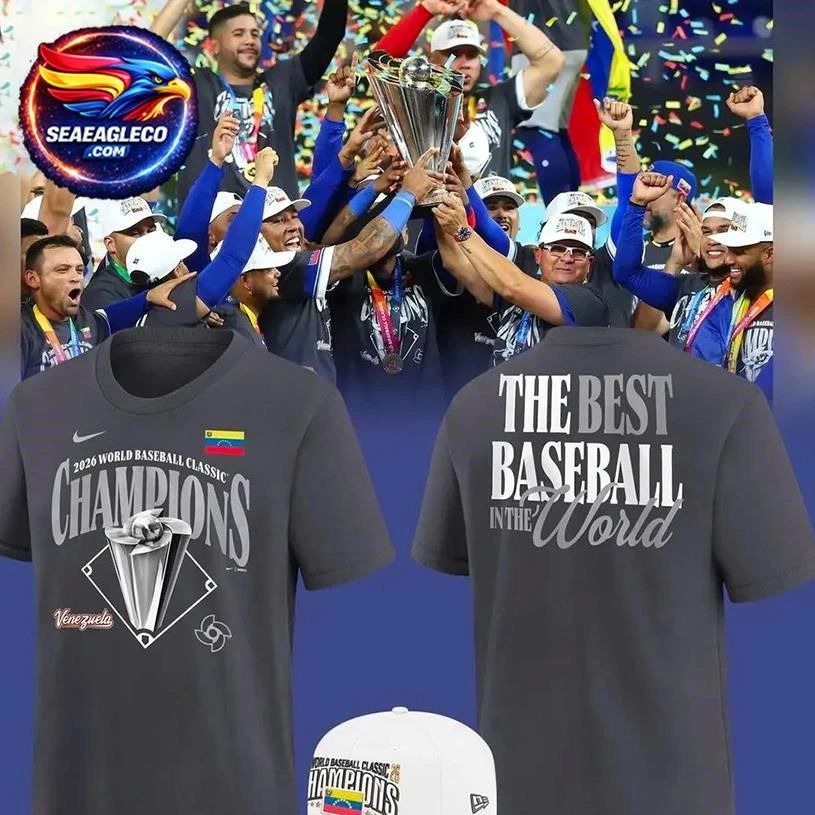 Venezuela Baseball Anthracite 2026 World Baseball Classic Champions Locker Room Two Sided Shirt