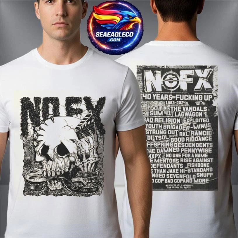NOFX 40 Years of Fuckin’ Up A Film By NOFX OG Film Two Sided Shirt