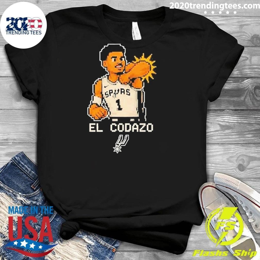Victor Wembanyama Spurs Pixel Art El Codazo Shirt