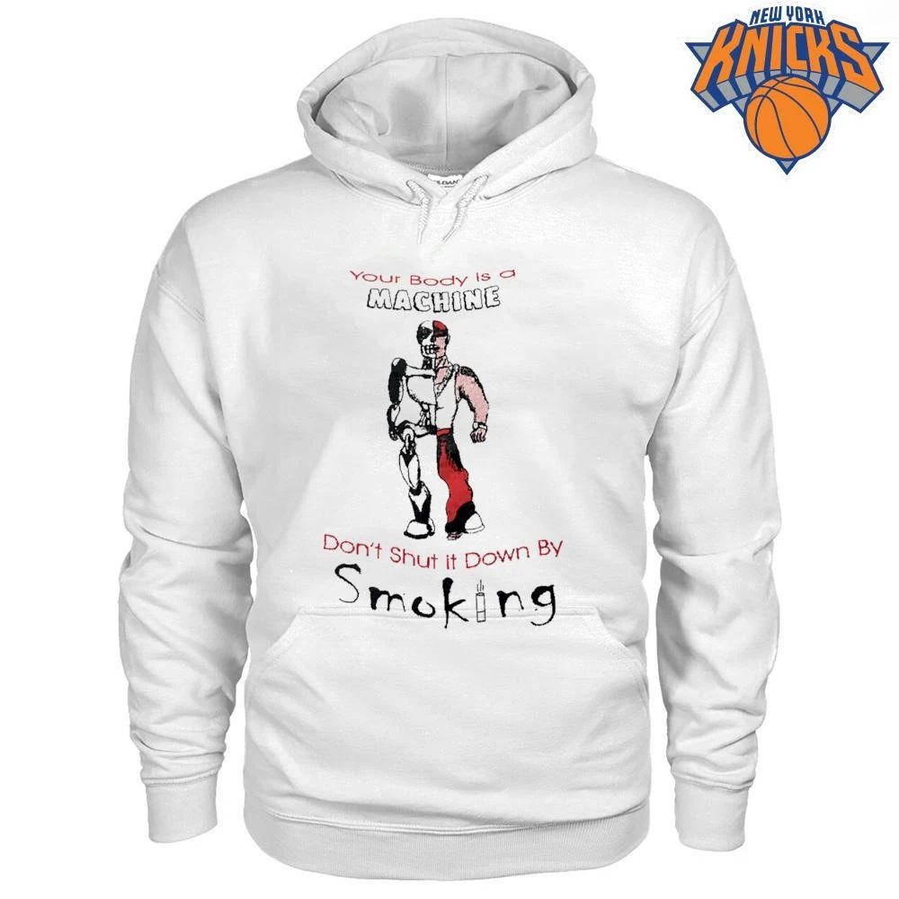 Your Body Is A Machine Dont Shut It Down By Smoking Anti Tobacco Vintage shirt