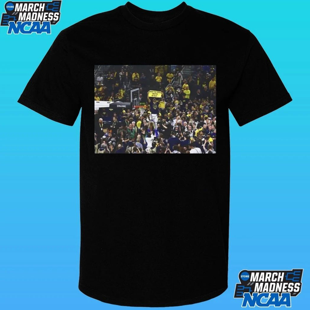 Michigan Basketball Shock The World Boys Go Blue Shirt
