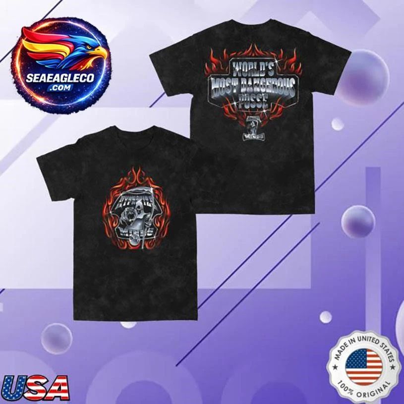 Three 6 Mafia Ridin On Chrome Mineral Black Two Sided Shirt
