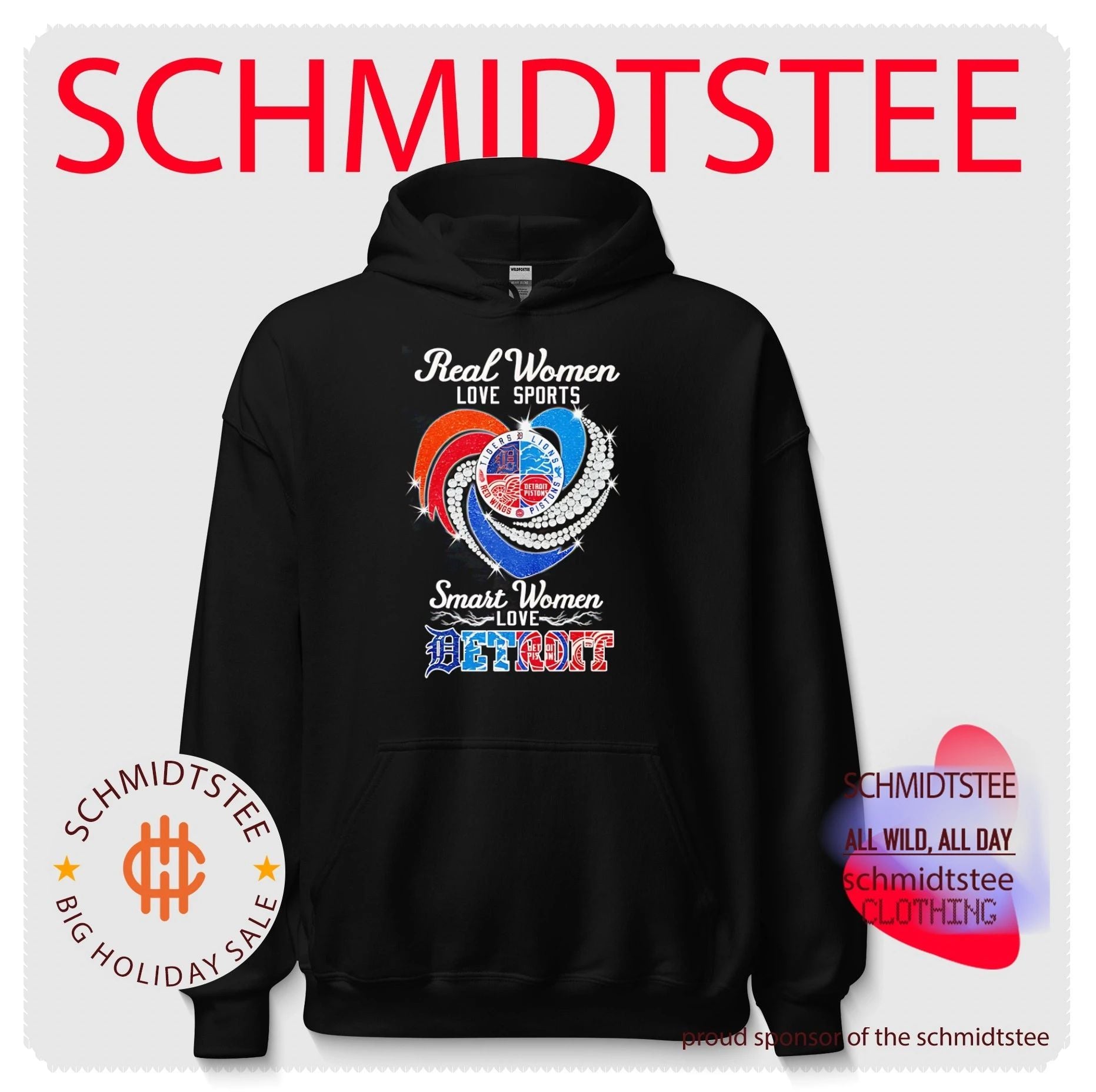 Real women love sports smart women love Detroit sports team logos shirt