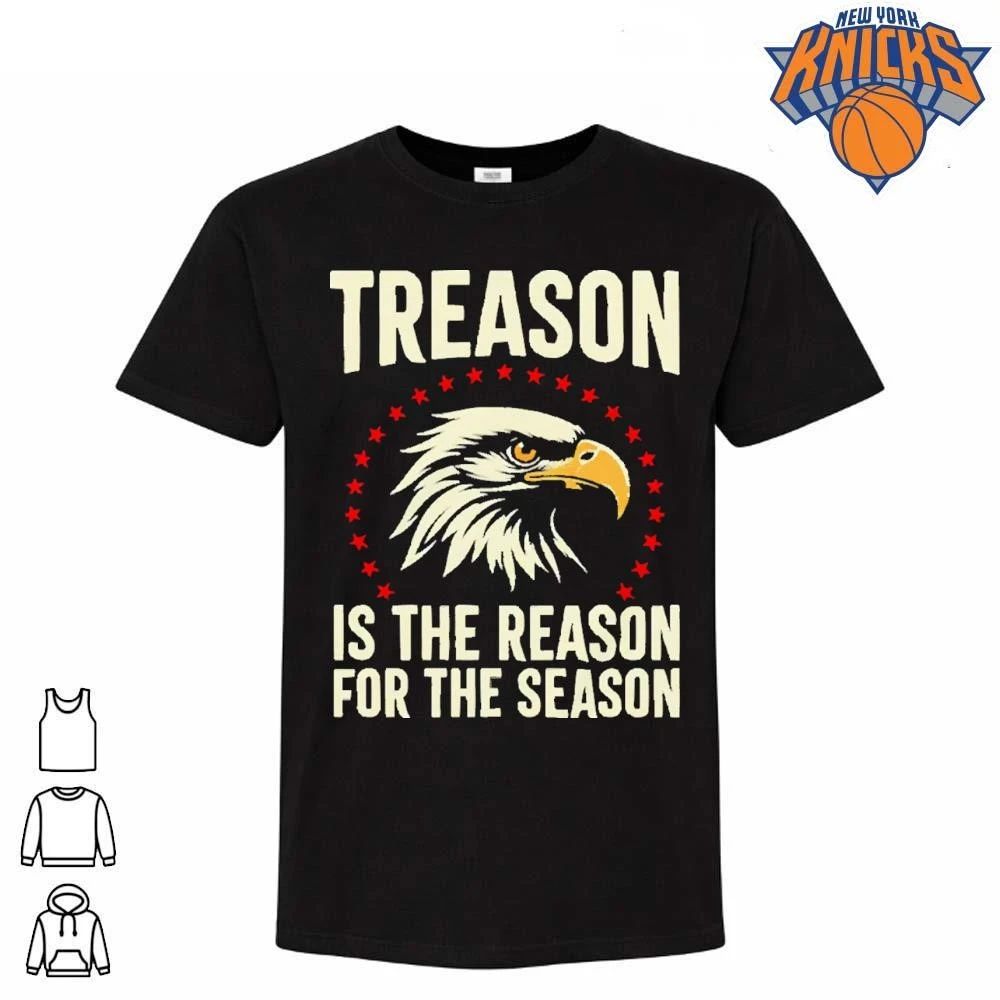 Treason is the Reason for the Season Patriotic Bald Eagle Flag Stars Shirt
