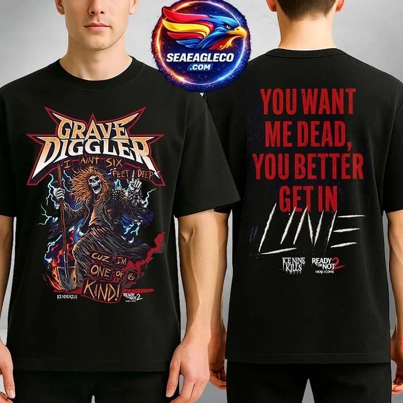 Ice Nine Kills X Ready Or Not 2 Collab 2026 Get In Line Two Sided Shirt