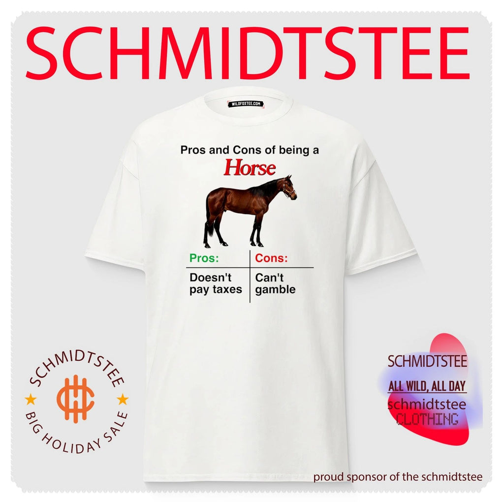 Pros and Cons of Being a Horse funny animal shirt