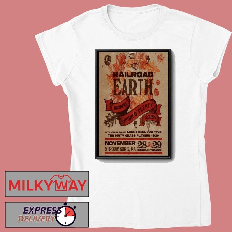 Railroad Earth Nov 28-29 2025 Sherman Theater in Stroudsburg PA Poster shirt
