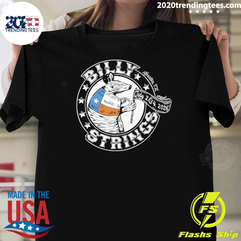 Billy Strings Austin City Limits July 2-4, 2026 Armadillo Tee Shirt