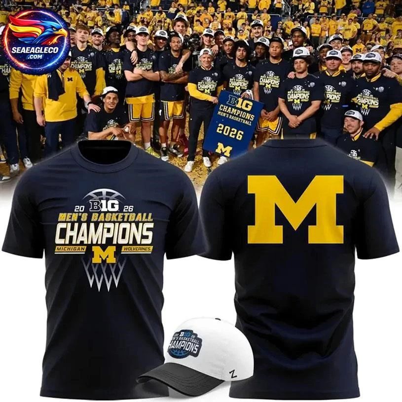 Michigan Wolverines Men’s Basketball 2026 B1G Regular Season Champions Special Edition Two Sided Shirt