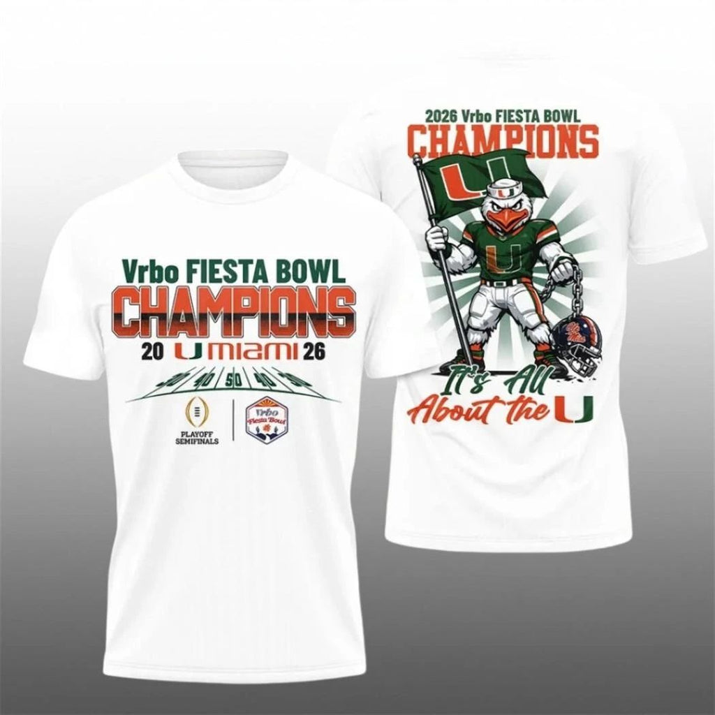 Miami Football 2026 Vrbo Fiesta Bowl Champions Shirt