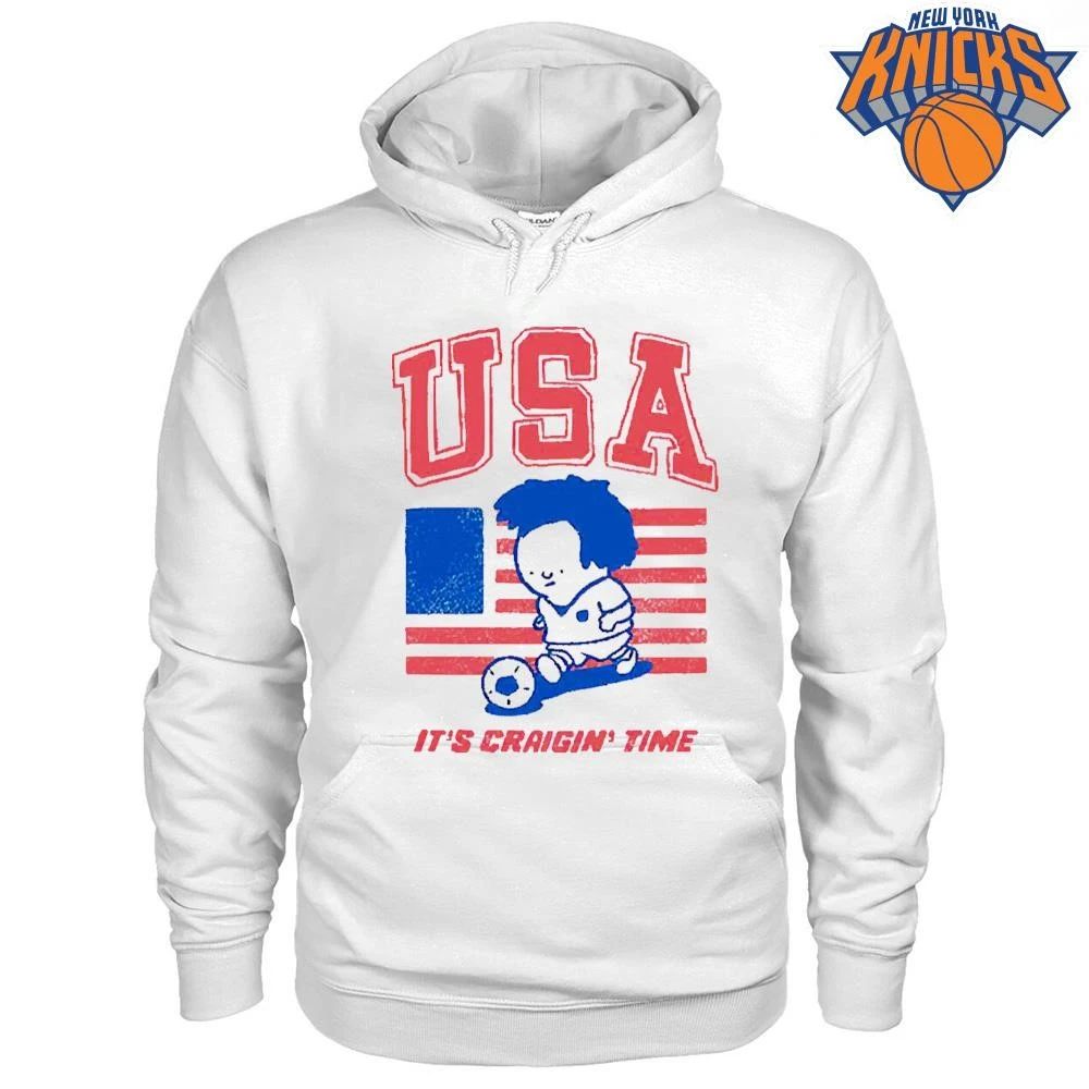 USA Its Craigin Time Soccer Mascot American Flag Funny Meme Shirt