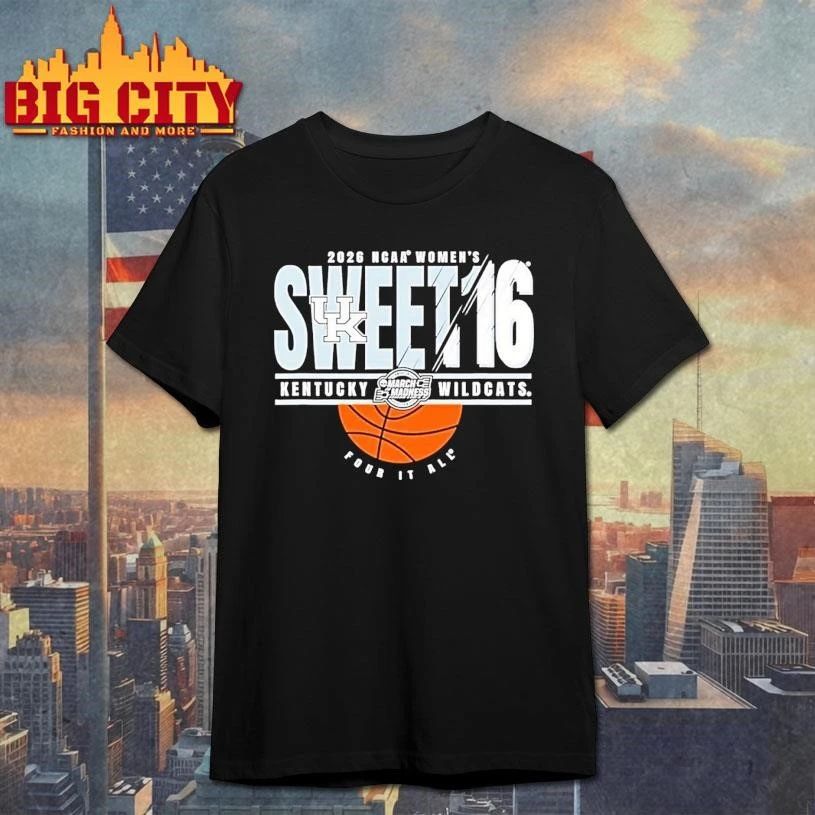 Kentucky Wildcats Sweet 16 2026 Womens March Madness College Shirt