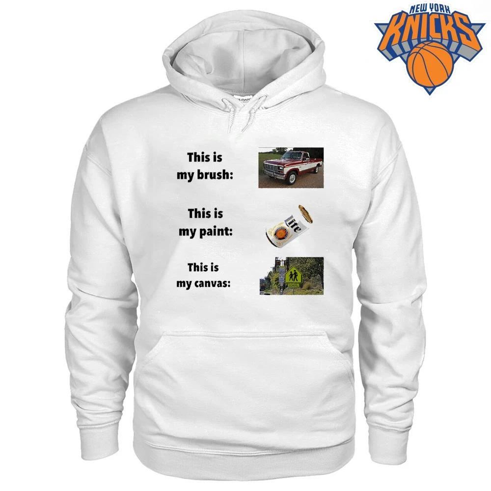 This Is My Brush Paint Canvas Funny Truck Beer Drunk Driving Meme shirt
