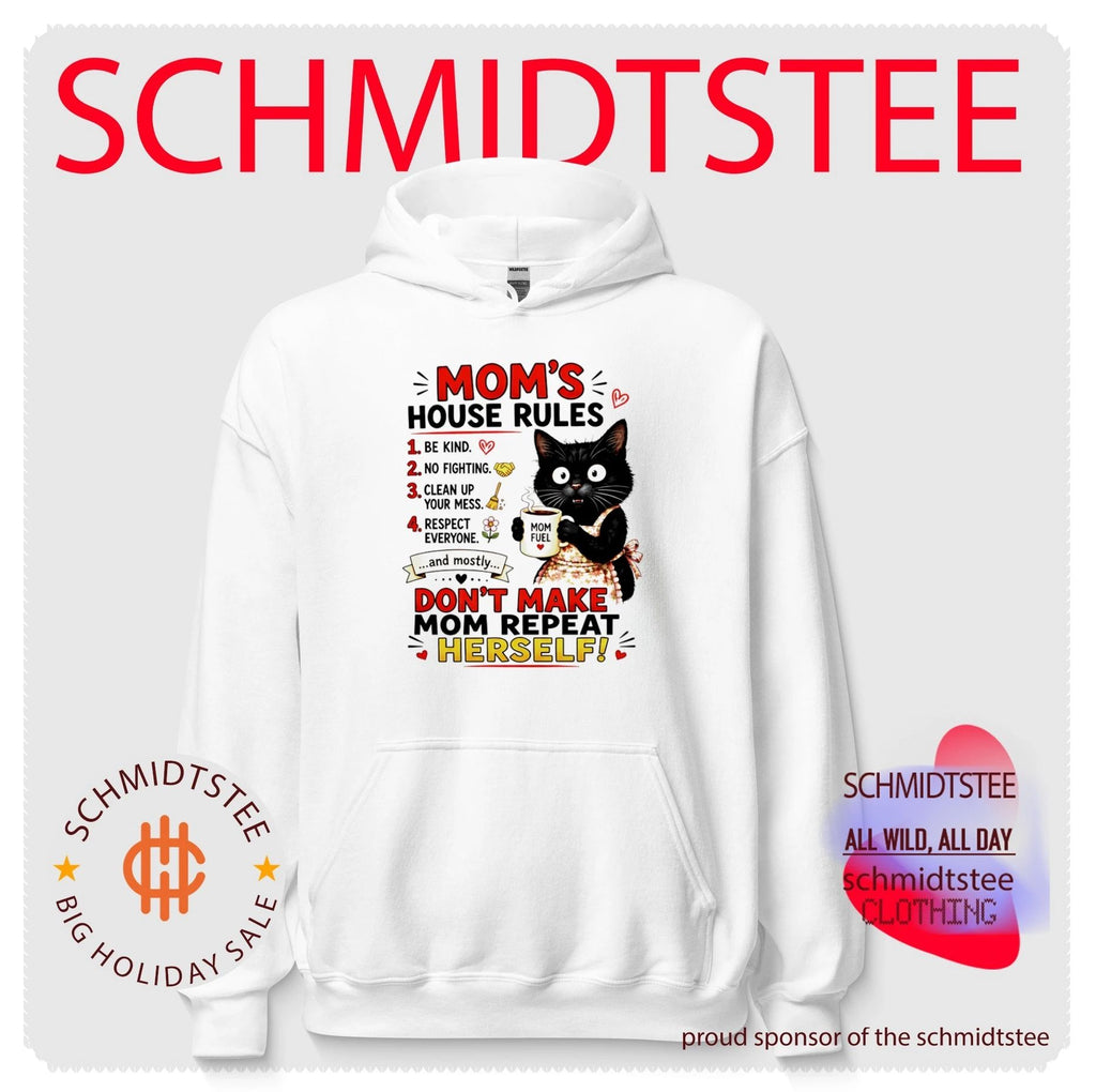 Black Cat Mom’s House Rules Don’t Make Mom Repeat Herself shirt