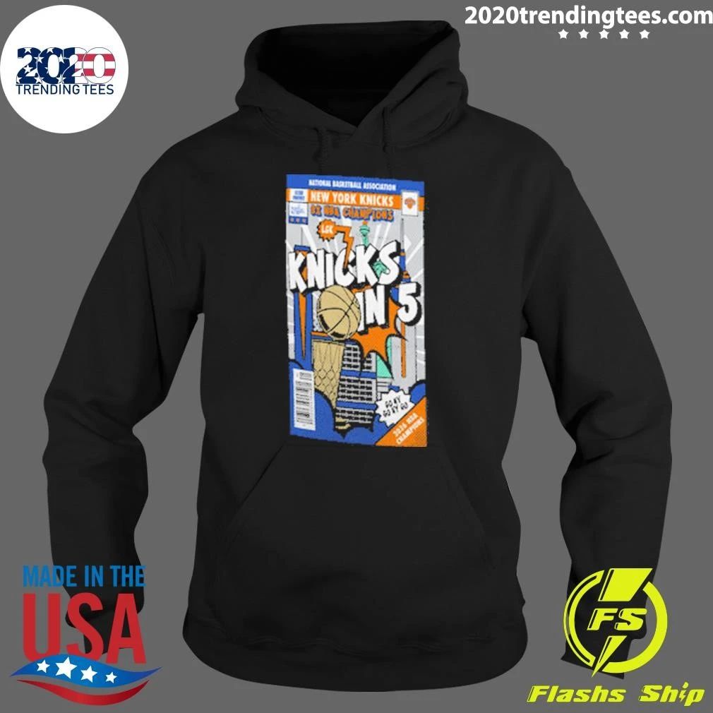 Youth Stadium Essentials Knicks 2026 NBA Champions Knicks in 5 Comic Book Tee Shirt