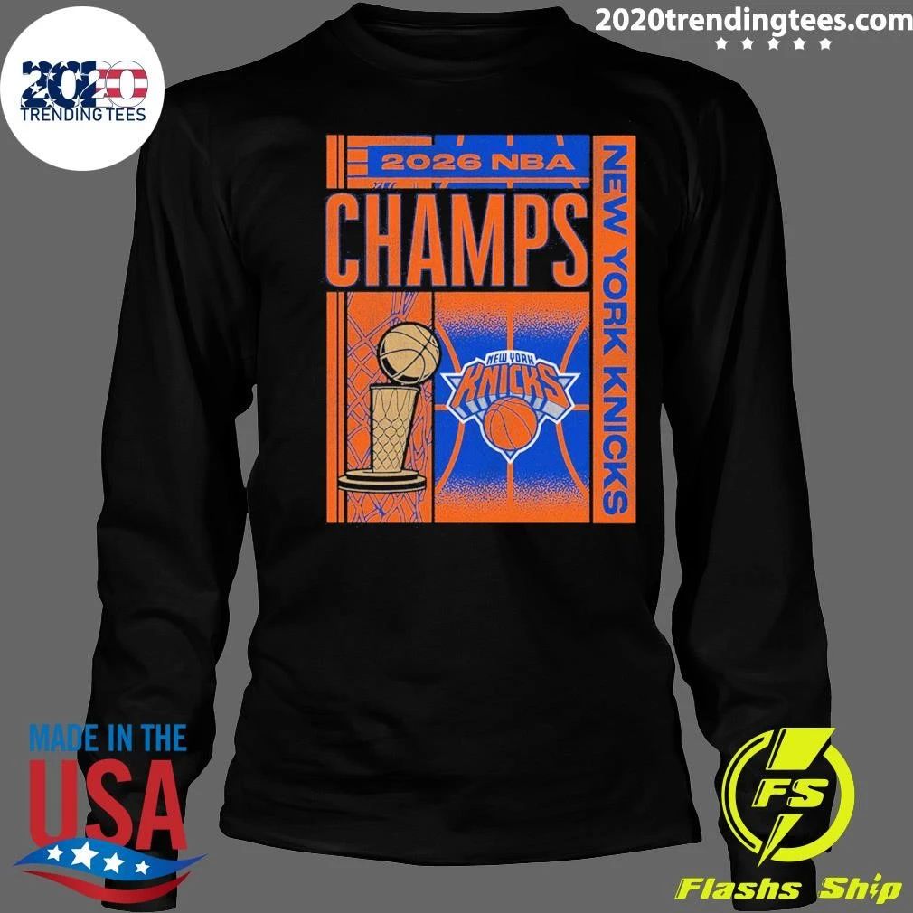Sportiqe Knicks 2026 NBA Champions Navy Comfy Tee Shirt
