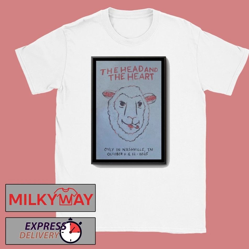 Poster The Head And The Heart Show in Nashville, TN 10.11.2025 shirt