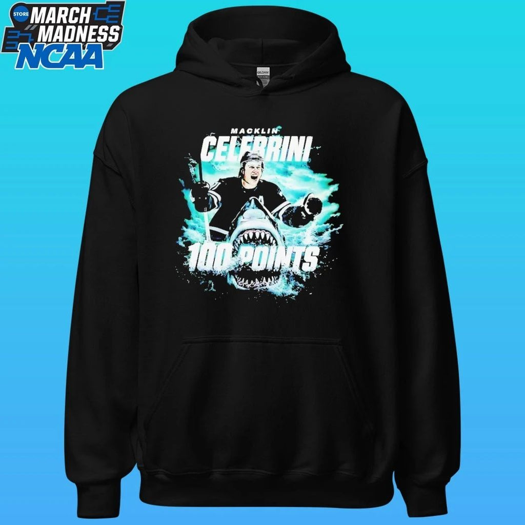 Macklin Celebrini San Jose Sharks 100 Points Shirt