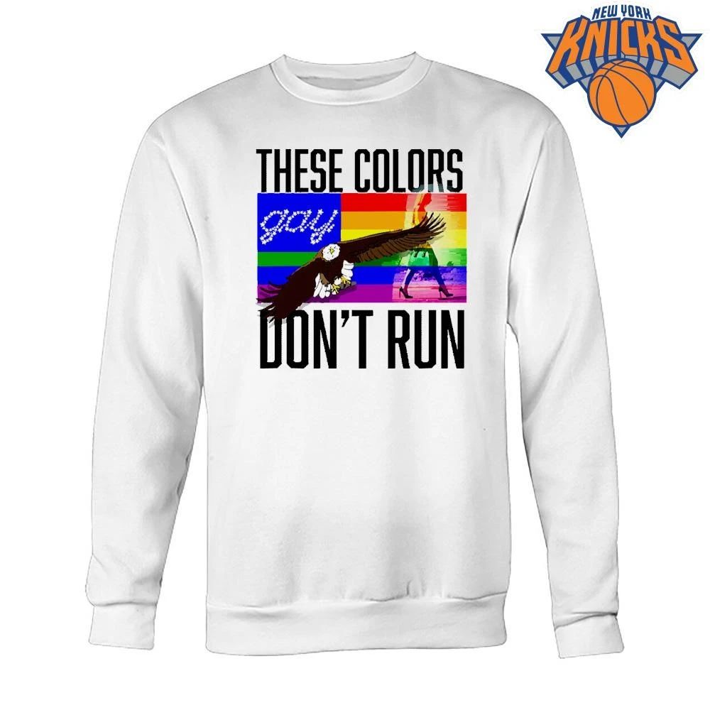 These Colors Don’t Run Gay American Pride Flag Eagle Meme Shirt