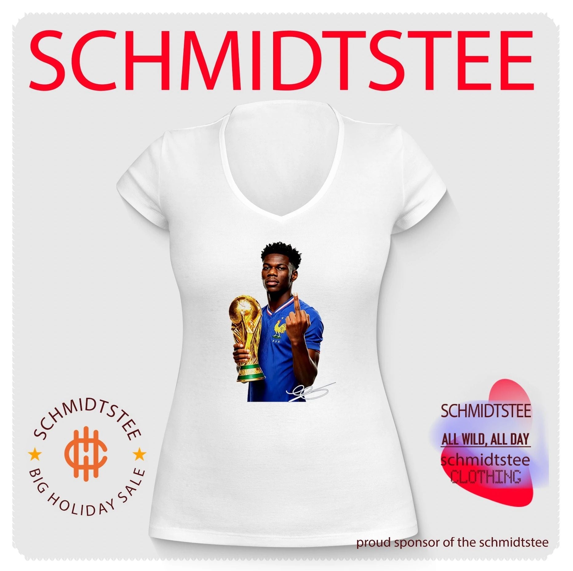 Aurelien Tchouameni France National Team World Cup Trophy shirt