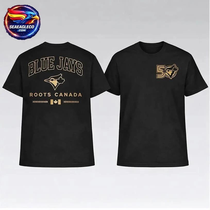 2026 Blue Jays 50th Seasons Roots Canada Two Sided Shirt