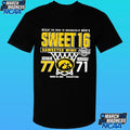 Iowa Hawkeyes Ncaa Men’s Basketball Sweet 16 Score Vs Nebraska Cornhuskers Shirt