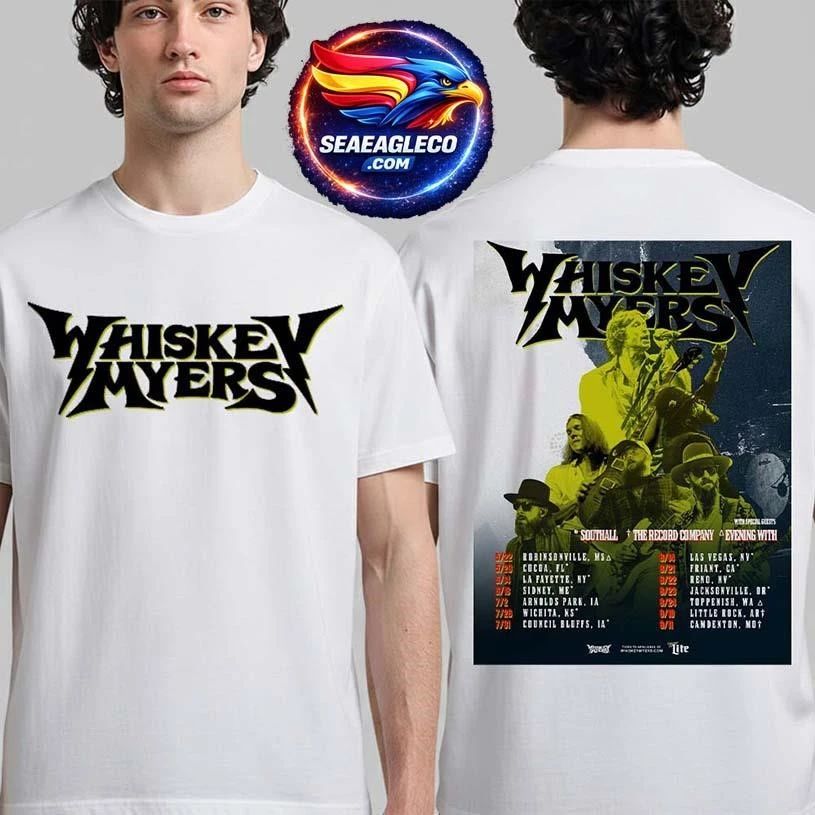 Whiskey Myers Southern Hospitality Tour 2026 North America Summer Schedule Dates Two Sided Shirt
