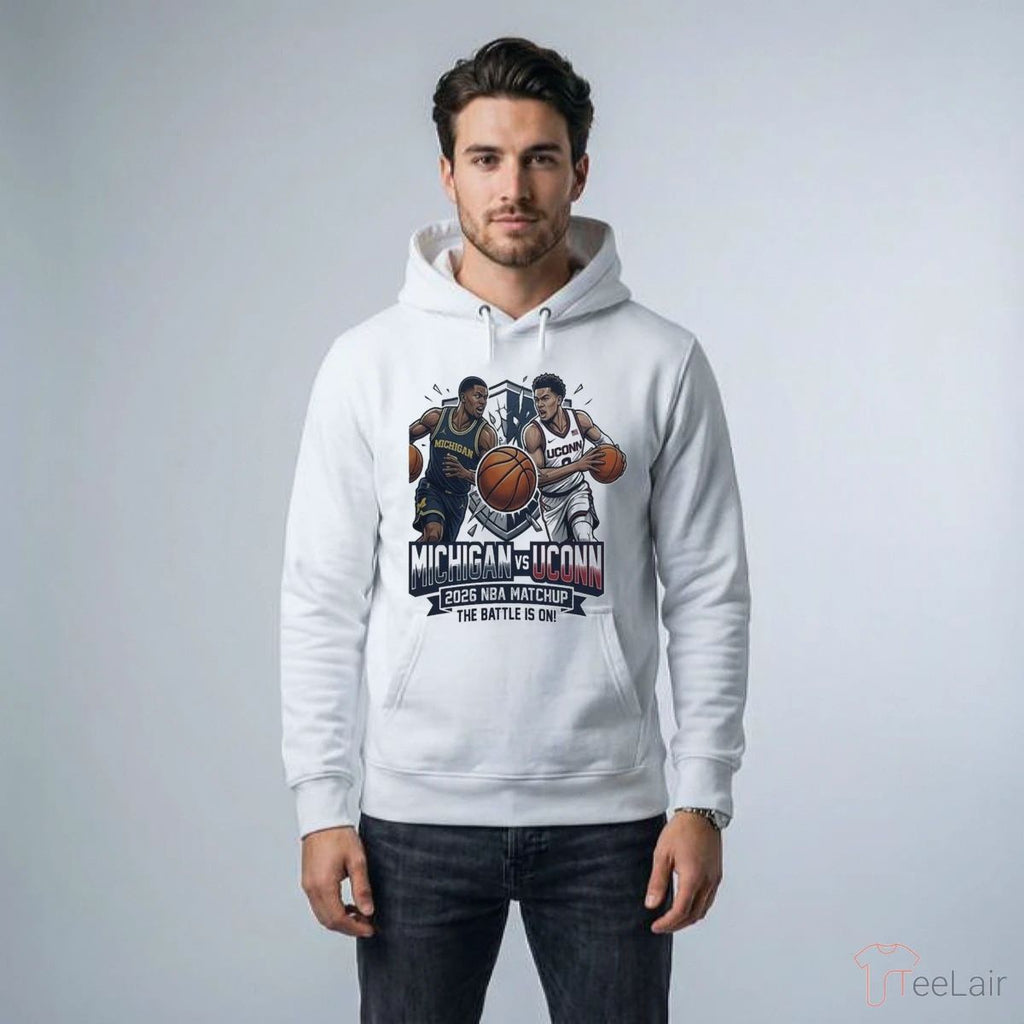 Michigan Vs UConn 2026 NBA MatChup The Battle Is On Shirt