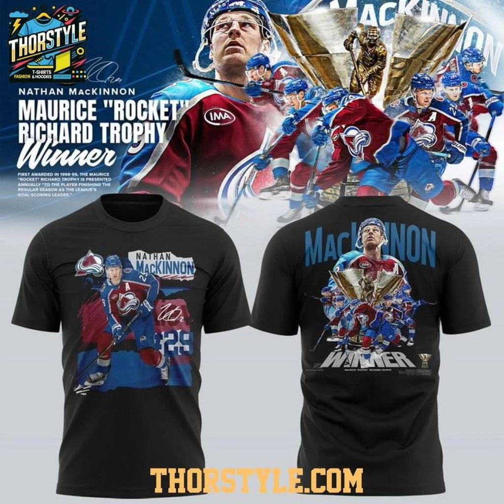 Colorado Avalanche NHL Nathan MacKinnon 2026 Trophy Winner Shirt