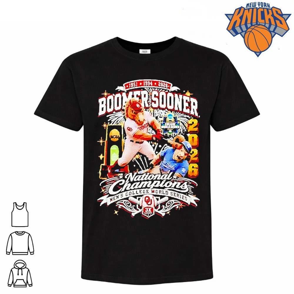 Oklahoma Sooners Boomer Sooner 3X National Champions Men’s College World Series shirt