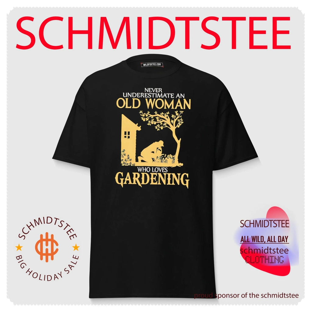 Never underestimate an old woman who loves gardening vintage shirt