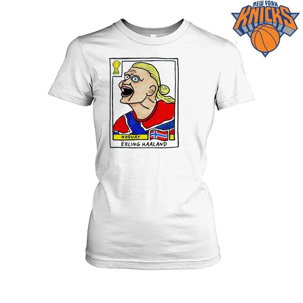 Erling Haaland Funny Face Screaming Meme Norway Cartoon shirt