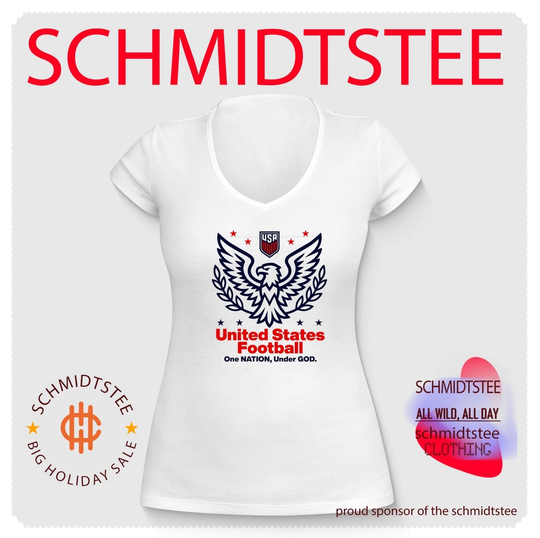 United States Football One Nation Under God shirt