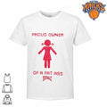 Proud Owner Of A Fat Ass funny pink pixel girl logo shirt