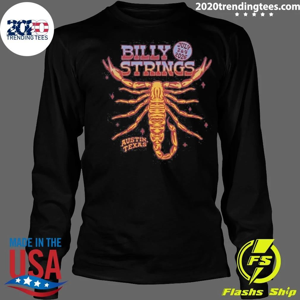 Billy Strings Austin July 2-4, 2026 Scorpion Tee Shirt