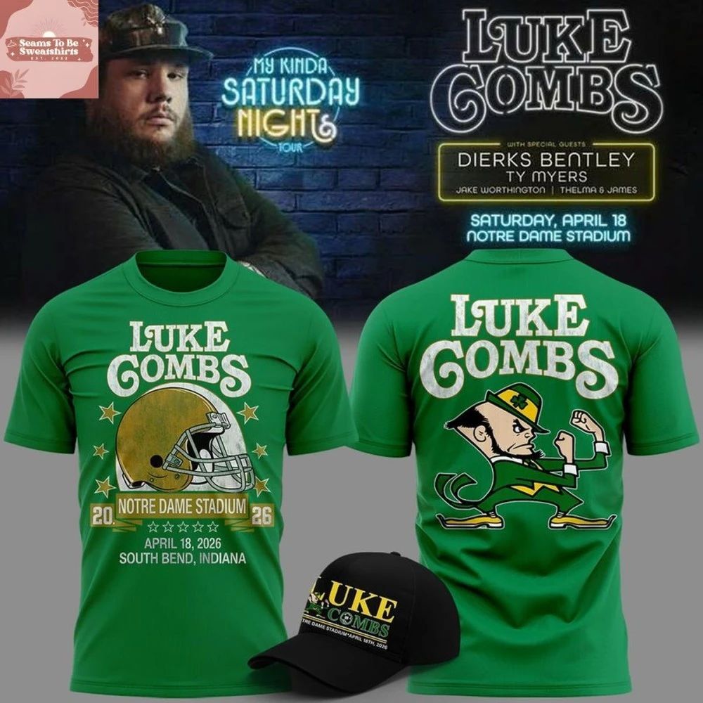 Notre Dame Fighting x Luke Combs My Kinda Saturday Night Tour 2026 Shirt