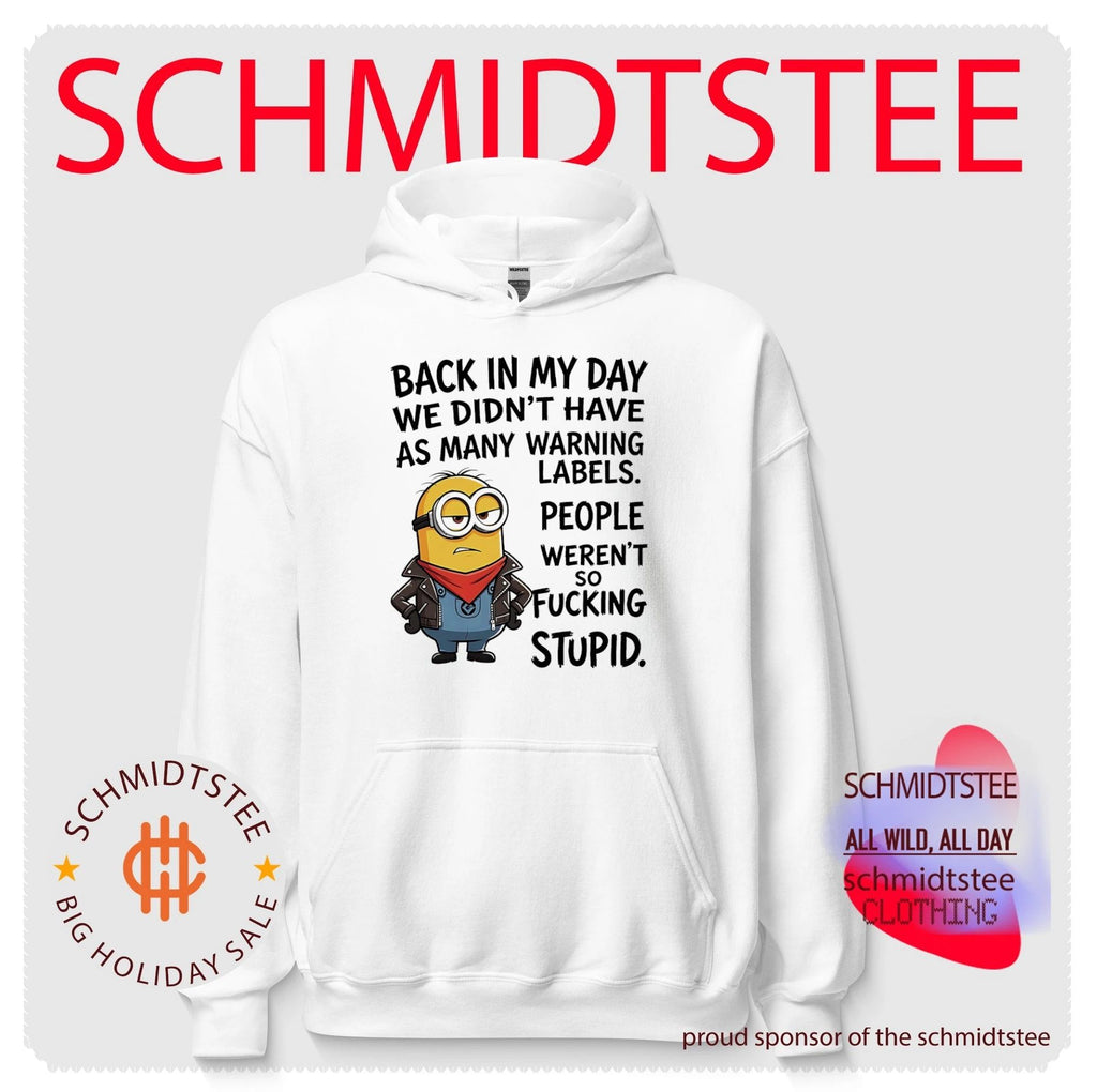 Back in my day we didn’t have as many warning labels people weren’t so fucking stupid Minion shirt