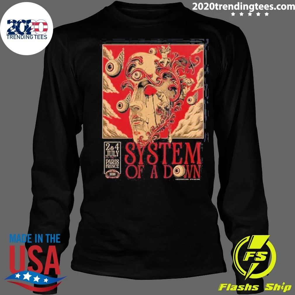 System Of A Down Paris France 2026 Stade de France Pop Up On 2 And 4 July 2026 Shirt