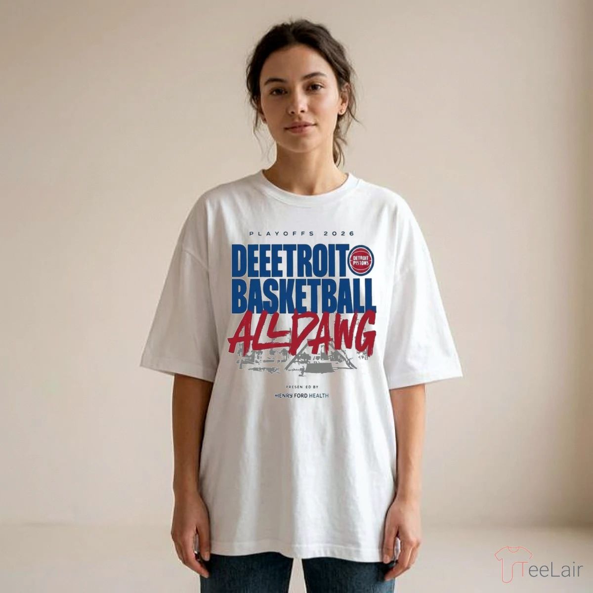 Detroit Pistons 2026 Playoffs Deeetroit Basketball All Dawg Shirt Game 1