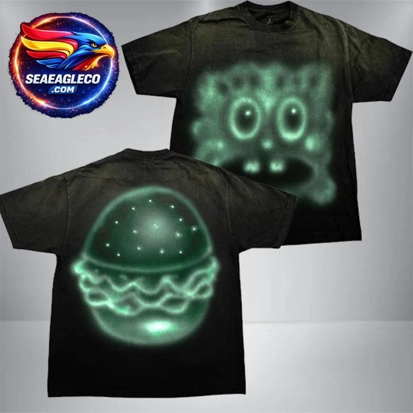 Cactus Jack x Spongebob Krabby Patty Two Sided Shirt