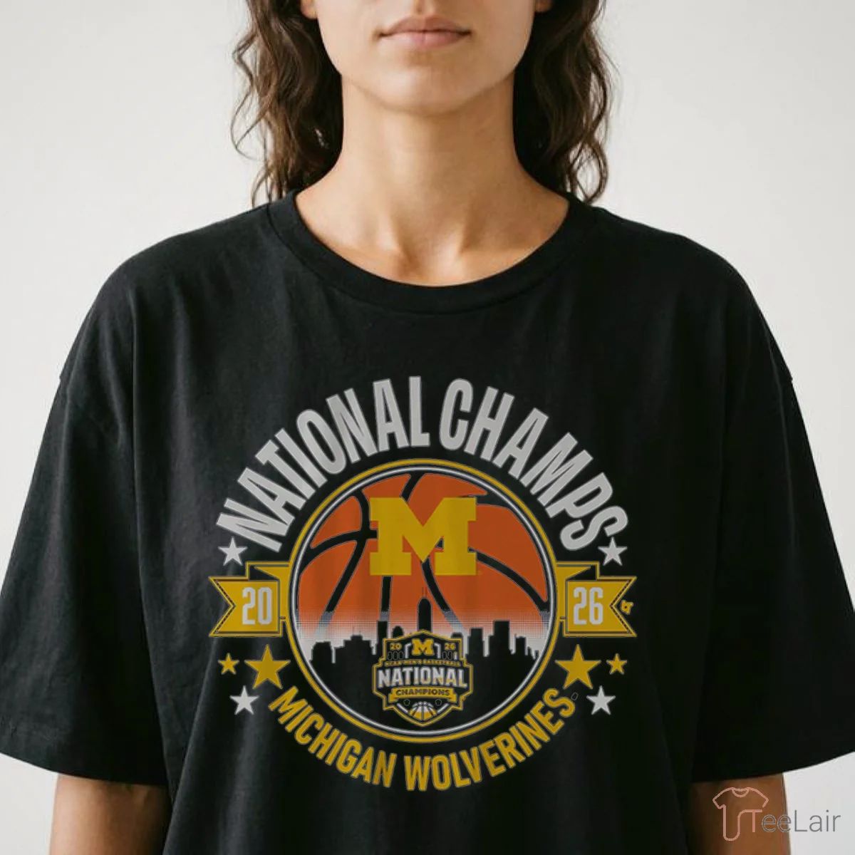 Michigan Wolverines MBB 2026 National Champions Circle Shirt