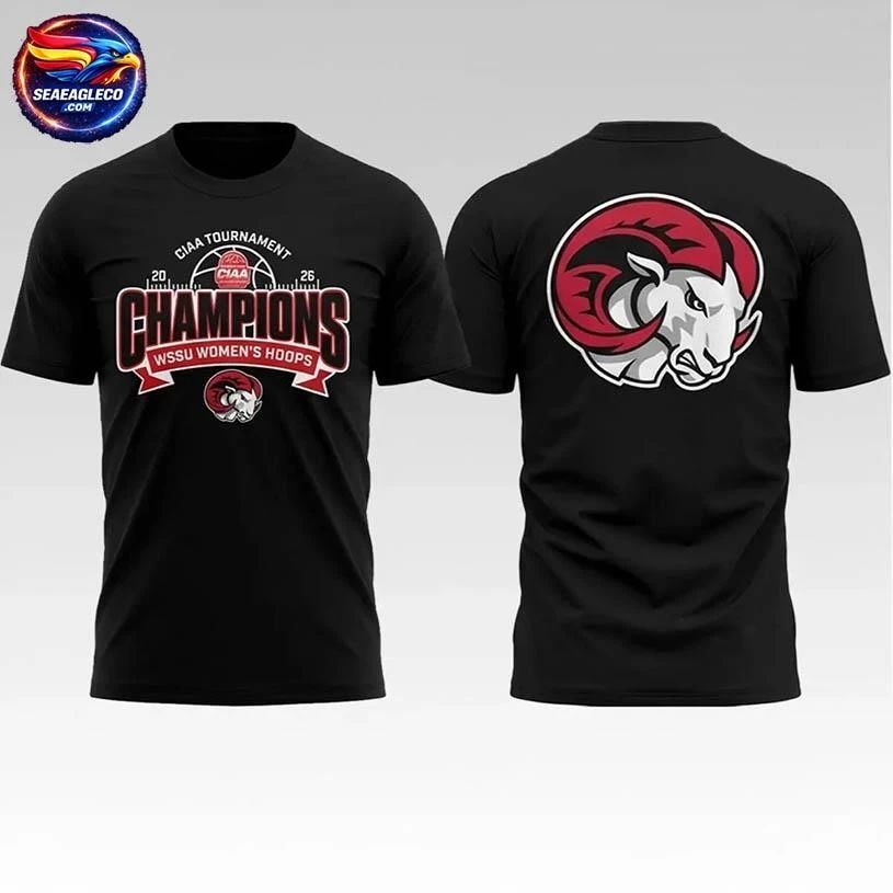 2026 WSSU Hoops CIAA Tournament Champions Two Sided Shirt
