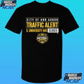 Michigan Wolverines MBB 2026 National Champions S. University Ave Closed City Of Ann Arbor Traffic Alert Shirt