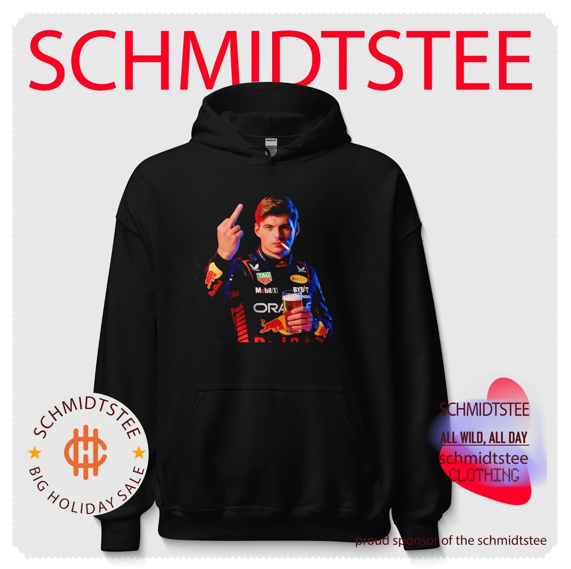 Formula 1 Max Verstappen middle finger shirt