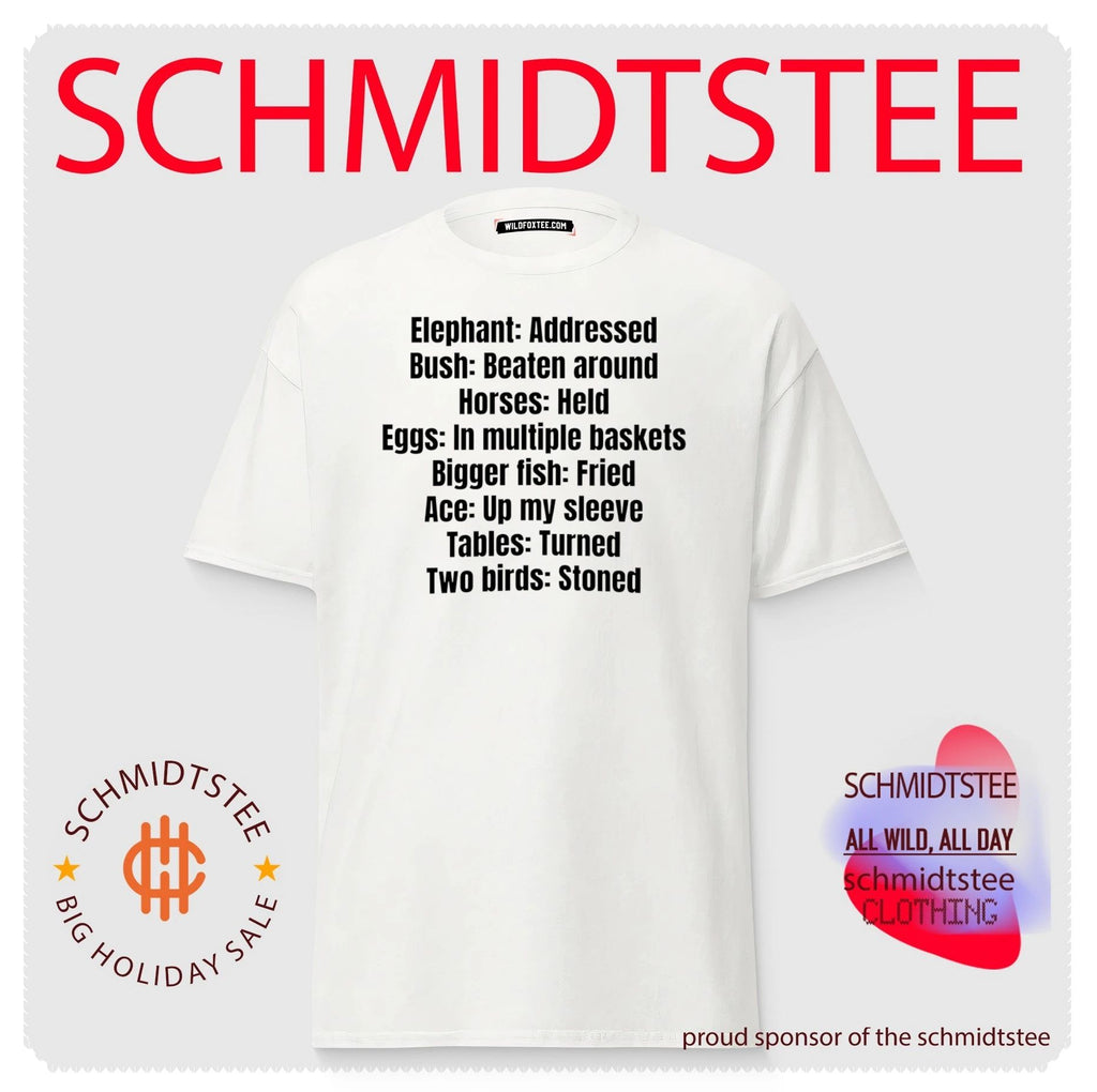 Funny Idiom Puns List idioms wordplay humor shirt