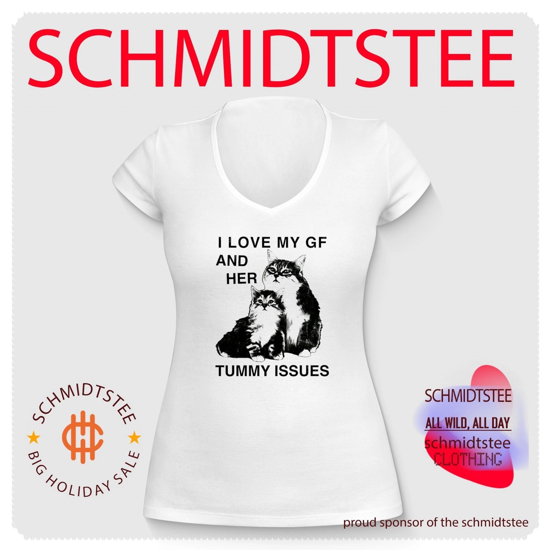 I Love My GF and Her Tummy Issues funny cat shirt