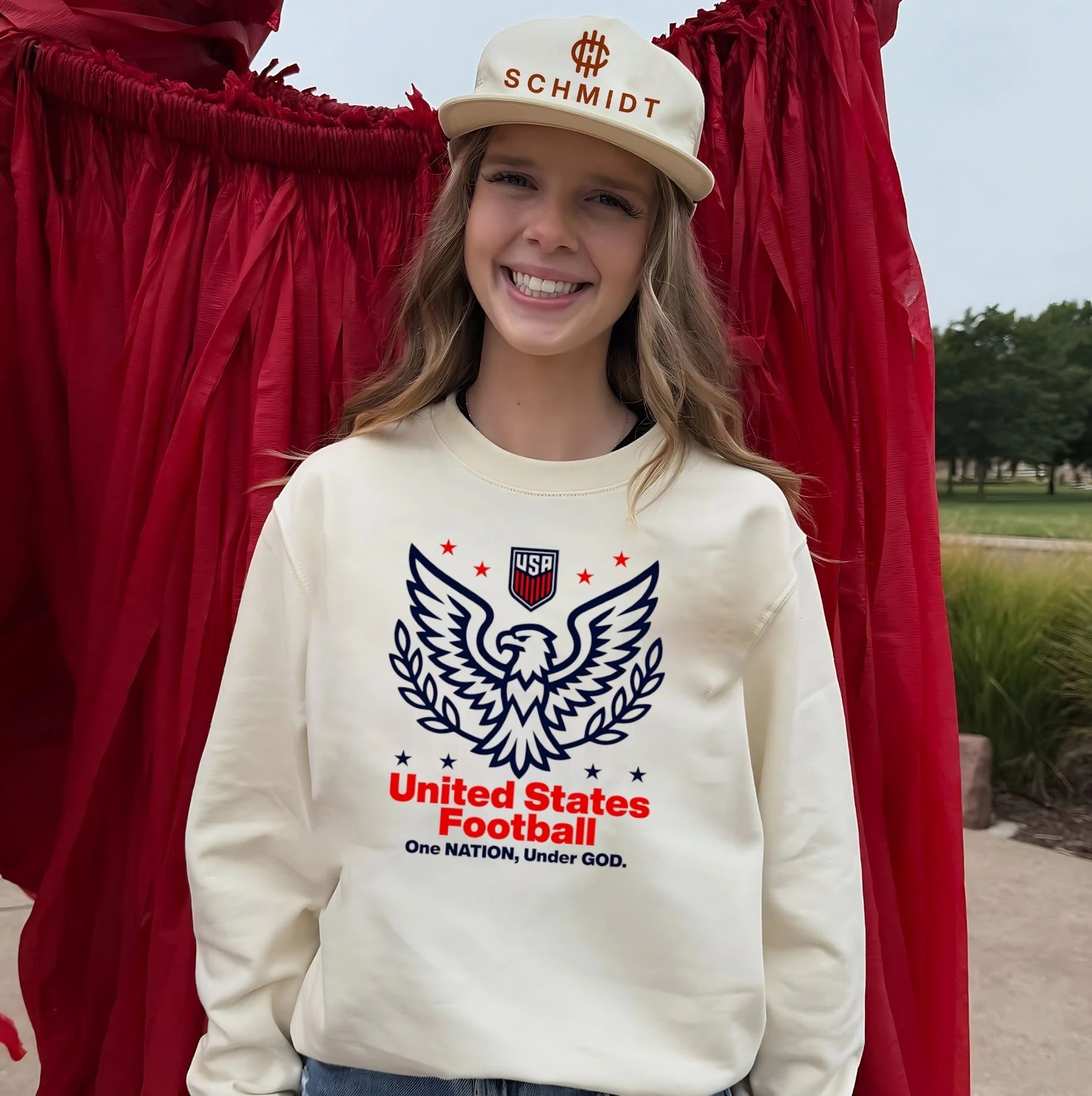 United States Football One Nation Under God shirt