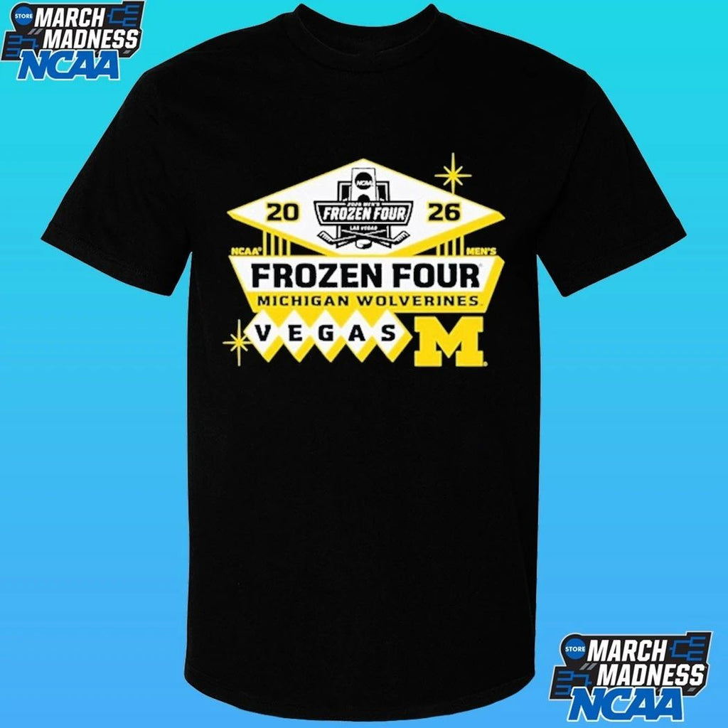 Michigan Wolverines Men’s Hockey Frozen Four Vegas 2026 Shirt
